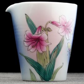 Чахай 185мл "Цветы", фарфор из Цзиндечжень (404819)-