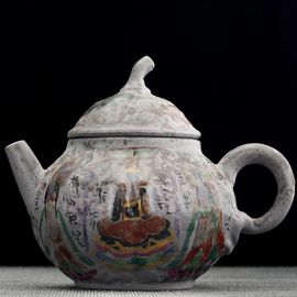 Чайник 145мл "Пещерный храм", цзиндэчжэньский фарфор (404808)-