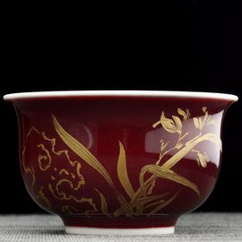 Пиала 205мл "Орхидея", фарфор из Цзиндечжень (404824)-