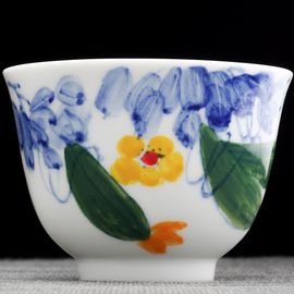 Пиала 160мл "Лоза", фарфор из Цзиндечжень (404826)-