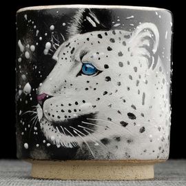 Пиала 120мл "Снежный барс", керамика из Цзиндечжень (404840)-