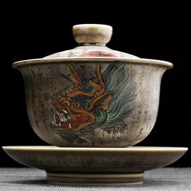 Гайвань 185мл "Цинлун - зеленый дракон", фарфор из Цзиндечжень (404631)-