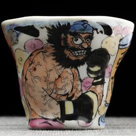 Пиала 65мл "Чжун Куй - бодибилдер", керамика из Цзиндечжень, Цзе Чжицзюнь (404860)