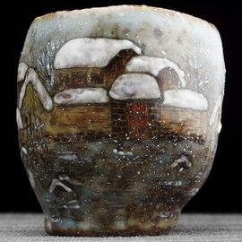 Пиала 125мл "Зима", керамика из Цзиндечжень, Цзе Чжицзюнь (404868)