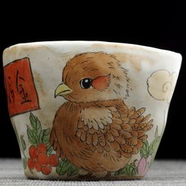 Пиала 140мл "Птенец", керамика из Цзиндечжень, Цзе Чжицзюнь (404878)-