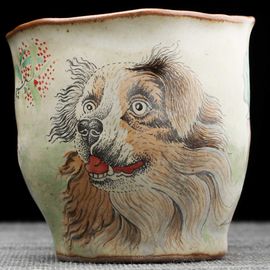 Пиала 95мл "Щенок", керамика из Цзиндечжень, Цзе Чжицзюнь (404881)-