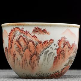 Пиала 125мл "Пейзаж", керамика из Цзиндечжень, Цзе Чжицзюнь (404885)