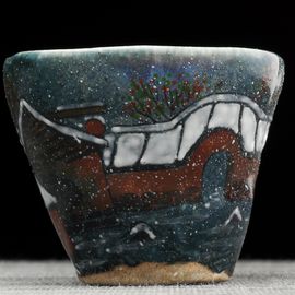 Пиала 80мл "Зима", керамика из Цзиндечжень, Цзе Чжицзюнь (404888)