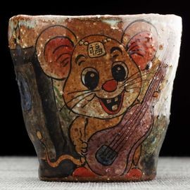 Пиала 135мл "Мышка", керамика из Цзиндечжень, Цзе Чжицзюнь (404895)-