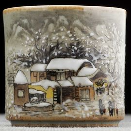 Пиала 100мл "Зима", керамика из Цзиндечжень, Цзе Чжицзюнь (404897)-