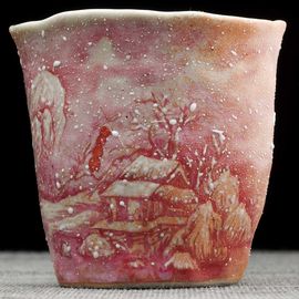 Пиала 115мл "Зима", керамика из Цзиндечжень, Цзе Чжицзюнь (404901)-