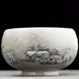 Пиала 140мл "Зима", керамика из Цзиндечжень, Цзе Чжицзюнь (404902)-