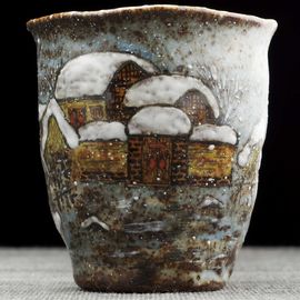 Пиала 115мл "Зима", керамика из Цзиндечжень, Цзе Чжицзюнь (404906)-