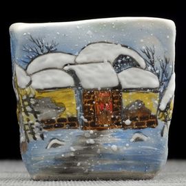 Пиала 80мл "Зима", керамика из Цзиндечжень, Цзе Чжицзюнь (404910)-