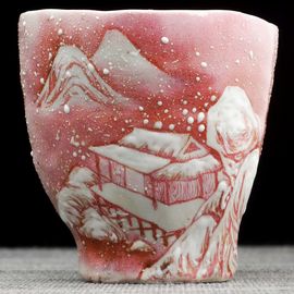 Пиала 95мл "Зима", керамика из Цзиндечжень, Цзе Чжицзюнь (404915)-