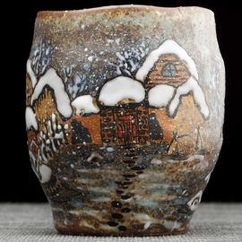 Пиала 105мл "Зима", керамика из Цзиндечжень, Цзе Чжицзюнь (404917)-