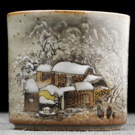Пиала 100мл "Зима", керамика из Цзиндечжень, Цзе Чжицзюнь (404920)-