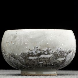 Пиала 145мл "Зима", керамика из Цзиндечжень, Цзе Чжицзюнь (404921)-