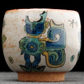 Пиала 160мл "Нэчжа", керамика из Цзиндечжень (404843)-