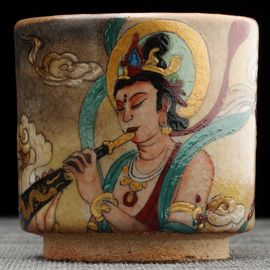 Пиала 95мл "Апсарас", керамика из Цзиндечжень (404849)-