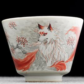 Пиала 110мл "Цзювэйху из Книги гор и морей", керамика из Цзиндечжень, Цзе Чжицзюнь (404930)-