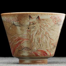 Пиала 115мл "Цзювэйху из Книги гор и морей", керамика из Цзиндечжень, Цзе Чжицзюнь (404931)-