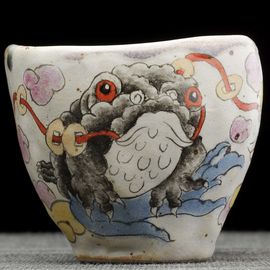 Пиала 95мл "Жаба", керамика из Цзиндечжень, Цзе Чжицзюнь (404946)-