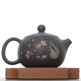 Чайник 95мл "Рыбки", цзяньшуйская керамика (791454)-