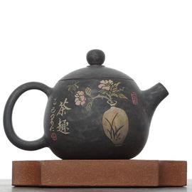 Чайник 95мл "Цветы", цзяньшуйская керамика (791472)-