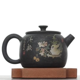 Чайник 165мл "Цветы", цзяньшуйская керамика (791483)-