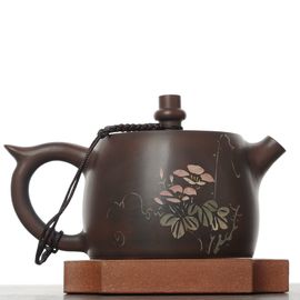 Чайник 200мл "Цветы", цзяньшуйская керамика (791525)-