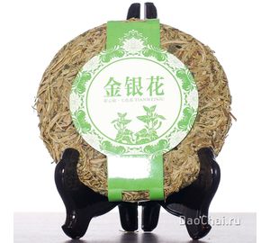 Цзиньинь Хуа «Жимолость японская", цветы, пресс, 2018-