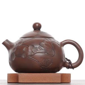 Чайник 240мл "Лотосы", цзяньшуйская керамика (791278)-