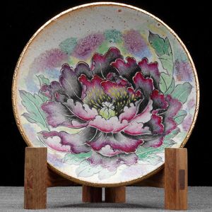 Чайный пруд 15см "Пион", роспись Цэн Яньбао (71196)-