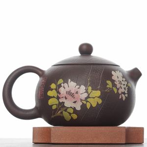 Чайник 265мл "Цветы", цзяньшуйская керамика (791403)-