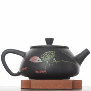 Чайник 265мл "Коробочка лотоса и рыбки", цзяньшуйская керамика (791434)-