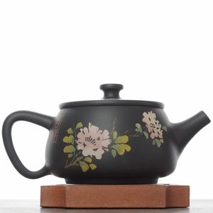 Чайник 230мл "Цветы", цзяньшуйская керамика (791421)-