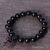 Браслет на запястье, 10мм,  черный сандал (99114)-