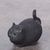 Фигурка "Чёрный кот", исинская глина (61179)-фотография 2