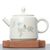 Чайник 145мл "Птица на ветке", керамика, шелкография (77231)-