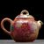 Чайник 90мл "Пион", роспись, дровяной обжиг, керамика (77327)-