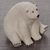 Фигурка "Белый медведь", исинская глина (61332)-фотография 3