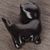 Фигурка "Котик", черный сандал (98079)-фотография 6